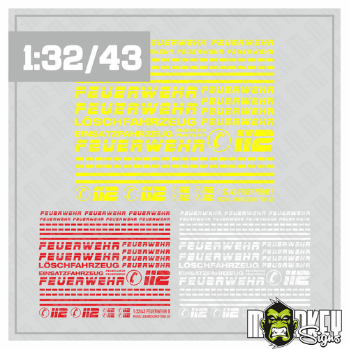 Feuerwehr aufkleber set 32 - feuerwehr,
