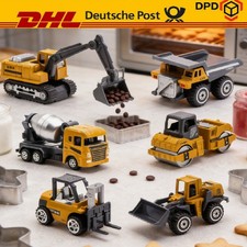6x Baustellen Fahrzeuge Metall