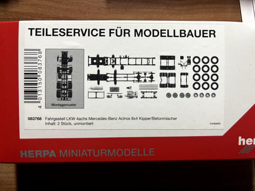 Herpa 083768 fahrgestell - fahrgestell, mb
